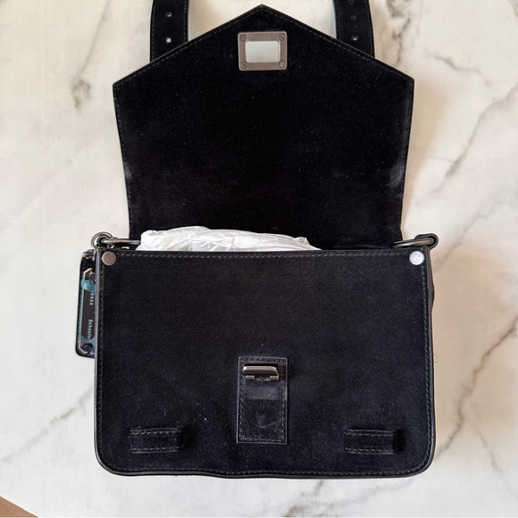 Proenza Schouler PS1 Mini Crossbody in Black Soft Suede - Picture 13 of 16